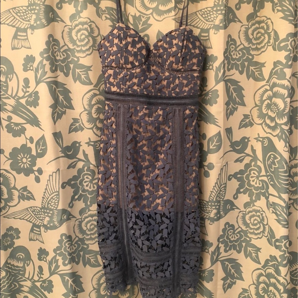 Blue lace dress